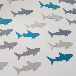 Shark Confetti - Nautical Confetti - Ocean Life Confetti - Set of 100 - Party Decor - Table Confetti - Nautical Party