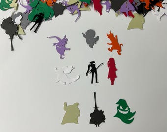 Nightmare Before Christmas Confetti - Set of 135 - Handmade - Table Confetti - Party Decor