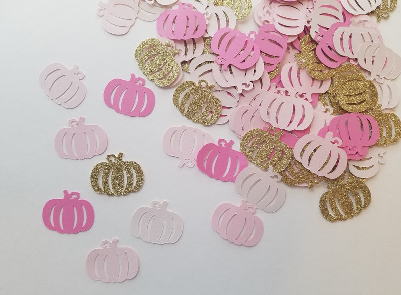 Little Pumpkin Confetti Set of 100 Little Pumpkin Party Party Decor image 1