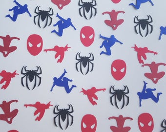 Spiderman Confetti - Set of 100 - Avengers, Superhero, Spiderman Party, Party Decor