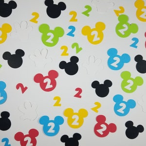 Second Birthday Mickey Mouse Clubhouse Confetti Set of 420 Mickey Mouse Party Second Birthday Party Decor Disney image 1