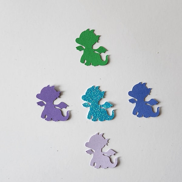 Dragon Confetti - Baby Dragon- Set of 100 -  Table Confetti, Baby Shower, First Birthday