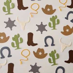 Cowboy Confetti - Set of 140 - Western Party, Party Decor, Table Confetti