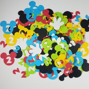 Second Birthday Mickey Mouse Clubhouse Confetti Set of 420 Mickey Mouse Party Second Birthday Party Decor Disney image 4