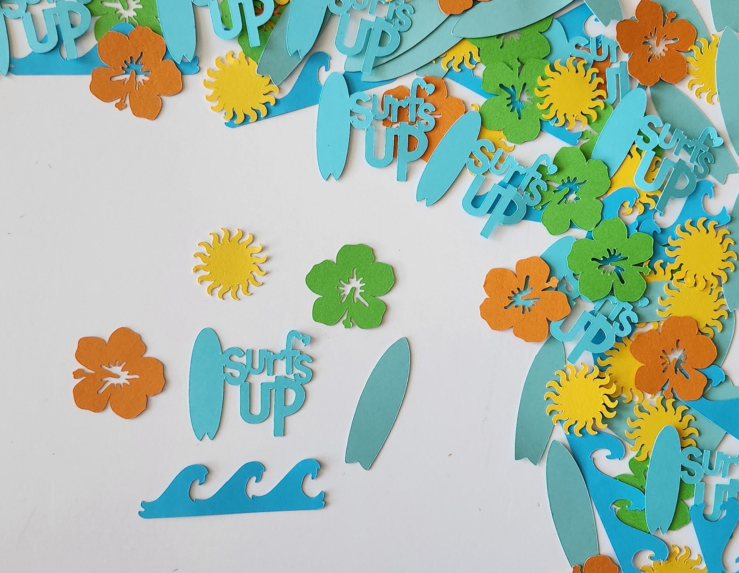 Surfing Confetti Set of 85 Surfs Up Beach Party Decor Table Confetti