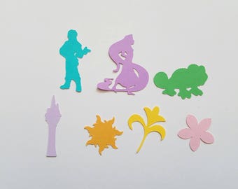 Tangled Confetti - Set of 140 - Handmade - Rapunzel - Princess - Table Confetti - Party Decor