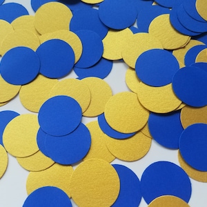 Circle Confetti - Blue and Gold - Party Decor - Table Scatter- Little Prince Party