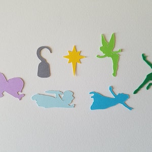 Peter Pan Confetti - Set of 140 - Handmade - Wendy, Hook, Tinker Bell, Michael, John, Second Star to the Right, Disney, Party Decor