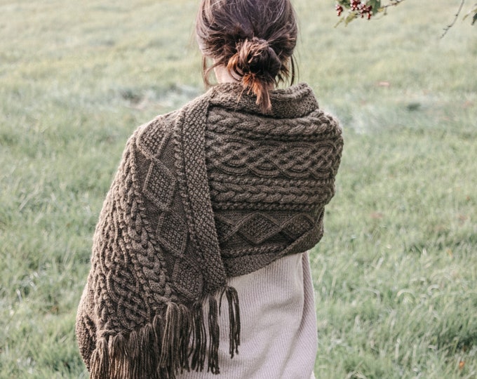 Knitting Pattern x Shawl Knitting Pattern x Cable Knit Wrap Knitting Pattern x Shawl Knitting Pattern x Cable Knitting Pattern