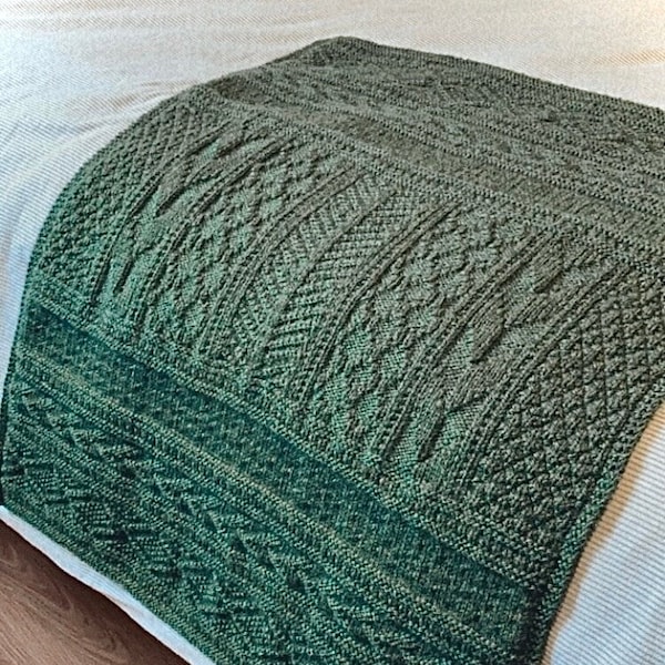 Pattern / Knitting Pattern / Blanket Knitting Pattern / Easy Beginner Blanket Knitting Pattern / Knit and Purl Only Blanket Knitting Pattern