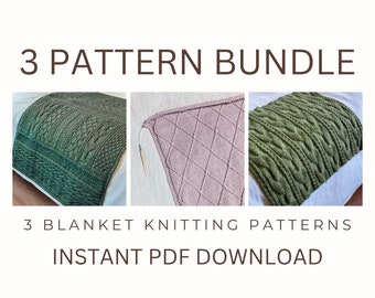 PATTERN / Blanket Knitting Pattern / Knit Blanket Pattern / Knitting Pattern / Knitting Patterns / Easy Knitting Patterns / Beginner Knit