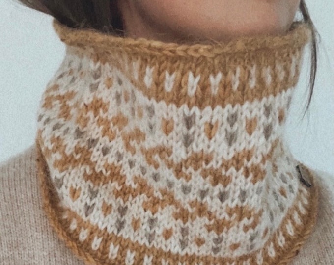 Knitting Pattern | Cowl and Fingerless Mitten Set | Scarf + Mitten Knit Pattern | Mountain Avens Cowl + Fingerless Mitt Set | Easy Beginner