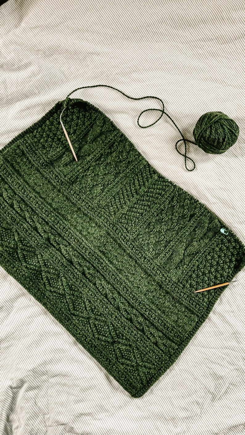 Pattern / Knitting Pattern / Blanket Knitting Pattern / Easy Beginner Blanket Knitting Pattern / Knit and Purl Only Blanket Knitting Pattern image 9