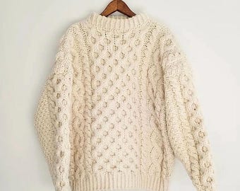 Chunky Cable Knit Sweater Pattern: Easy Bulky Jumper (PDF Pattern)