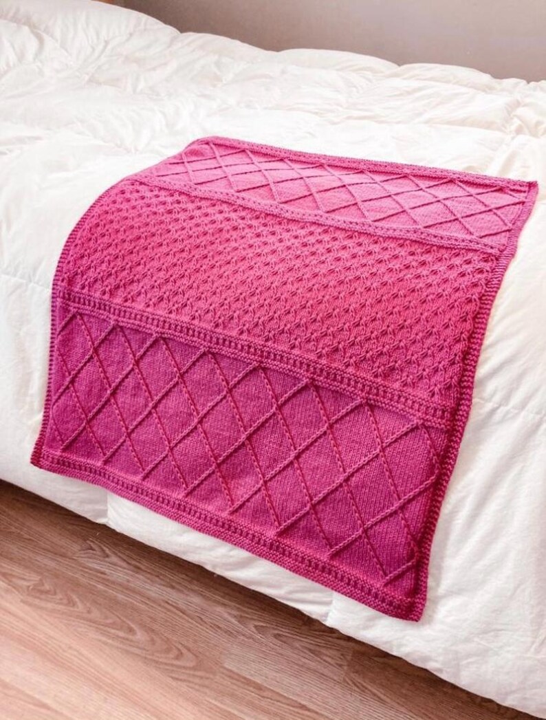Cozy Blanket Knitting Pattern Bundle: Beginner to Intermediate (4 PDF ...
