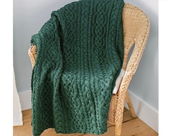 Patrón de manta de punto trenzado grueso: Manta Aran (patrón PDF)