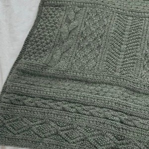 Modèle / Modèle de tricot / Modèle de tricot de couverture / Modèle de tricot de couverture facile pour débutant / Modèle de tricot de couverture tricot et maille envers uniquement image 4