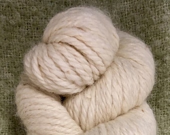 3-Ply Alpaca Yarn: Worsted Weight, Natural Undyed Skein