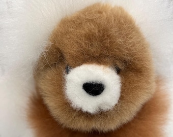 Orsacchiotto di peluche fatto a mano da 10 pollici in alpaca: morbido peluche