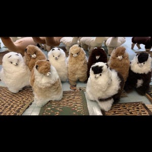 9&quot; Natural Baby Alpaca Doll, Adorable Soft Fiber Plush for Cuddling, Handcrafted Alpaca Plush Toy, Perfect Gift for Birthdays or Holidays,