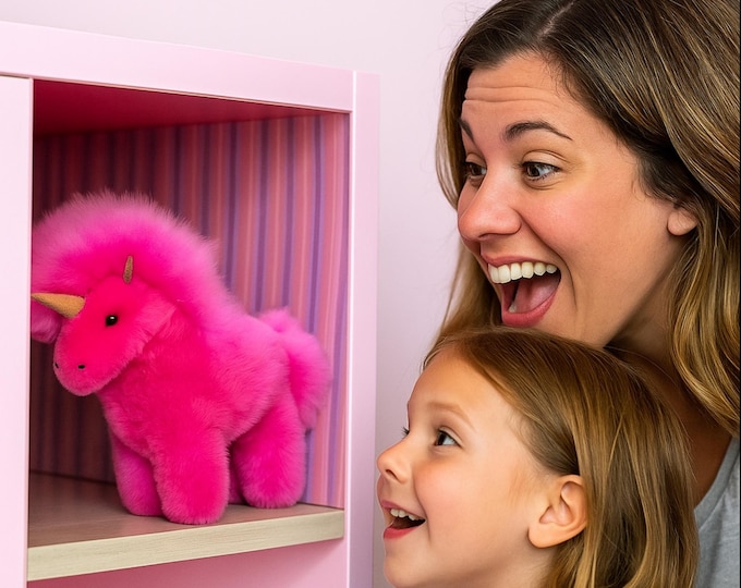 Handgemachte Baby Alpaka Einhorn Puppe: Weiches Plüschtier