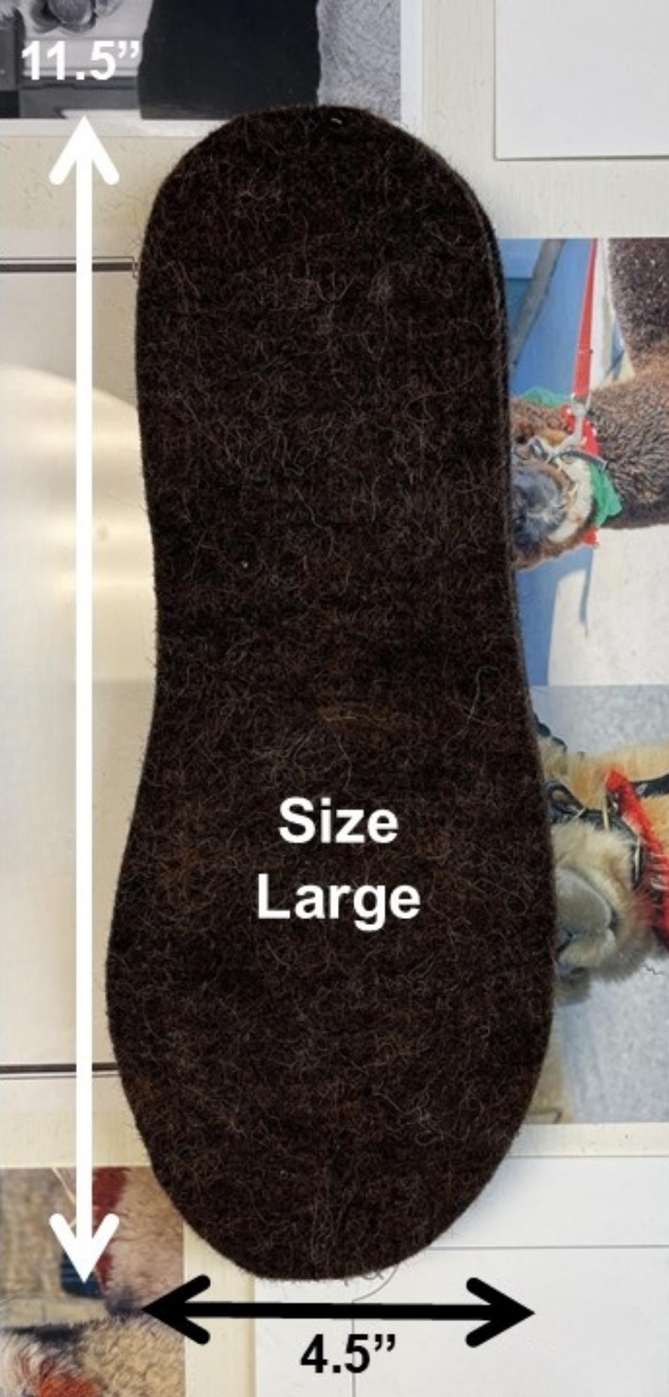 Alpakawolle Einlegesohlen Für Schuhe | 7 Mm Dick, Weich, Wärmend (Gr. 44)