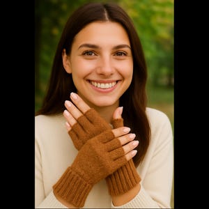 Alpaca Light Weight Fingerless Gloves, Hypoallergenic Thin Gloves for Warmth While You Work, Ideal Gift for Cold Air Conditioned Work Places