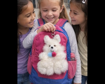 PomPom Puff Bunny™ Alpaca Keychain