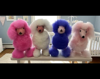 Alpaka französischer Pudel Plüsch: Ultra Soft Sammlerstück, 13 "Groß