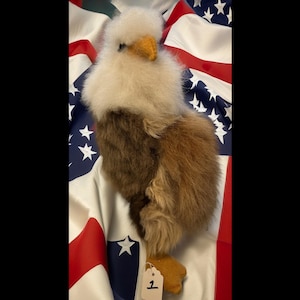 Alpaca Eagles Collectible Plush, Soft Handmade American Bald Eagle, Perfect Gift for Nature Enthusiasts and Kids, One of a Kind Eagle Doll