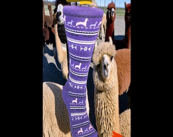 Alpaca Print Socks: Handmade Thermal Regulating Socks