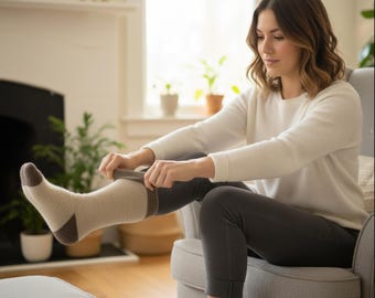 High Calf Alpaca Socks: Heavy Duty USA Made Wool Alternative
