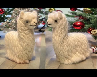 3インチ アルパカ オーナメント - 手作りベビーアルパカの置物
