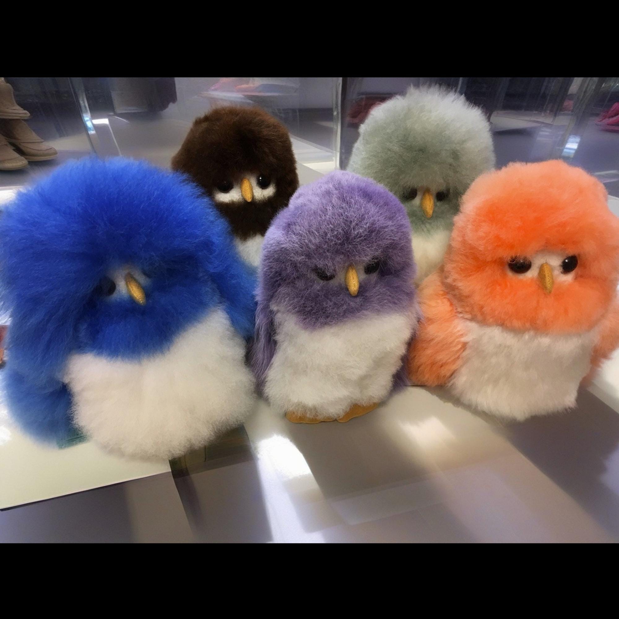 Baby Alpaca Owls & Barn Owls, Soft Handmade Collectibles, Great Room Accent, Perfect Companions 