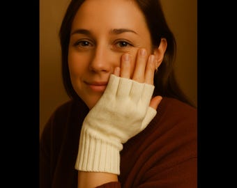 Fox Wire Farm Alpaca Fingerless Gloves: Mid-Weight Tech Gloves