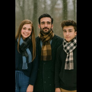 Alpaca Scarves Checkered-Squared Luxury 100% Baby Alpaca Scarf, Long Ultra-Soft Warmth and Style, Perfect Fall/Winter Gift for Men & Women!
