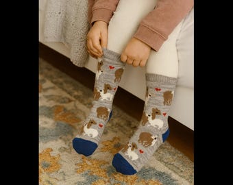 Handmade Alpaca Kid Socks: Playful Character Socks