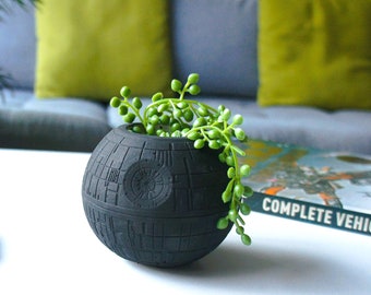 Star wars gift for him, Death Star planter boyfriend present, sci-fi pot