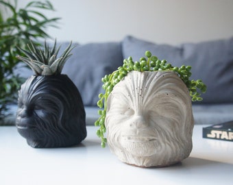 Star wars gift for him, Chewbacca planter boyfriend present Wookie pot