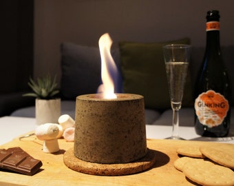 Indoor fire pit, Concrete fireplace, Eco-fire