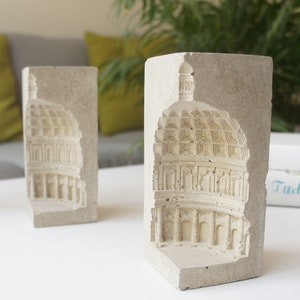 Pantheon, Rome architecture candle holder from concrete, architecture fine art