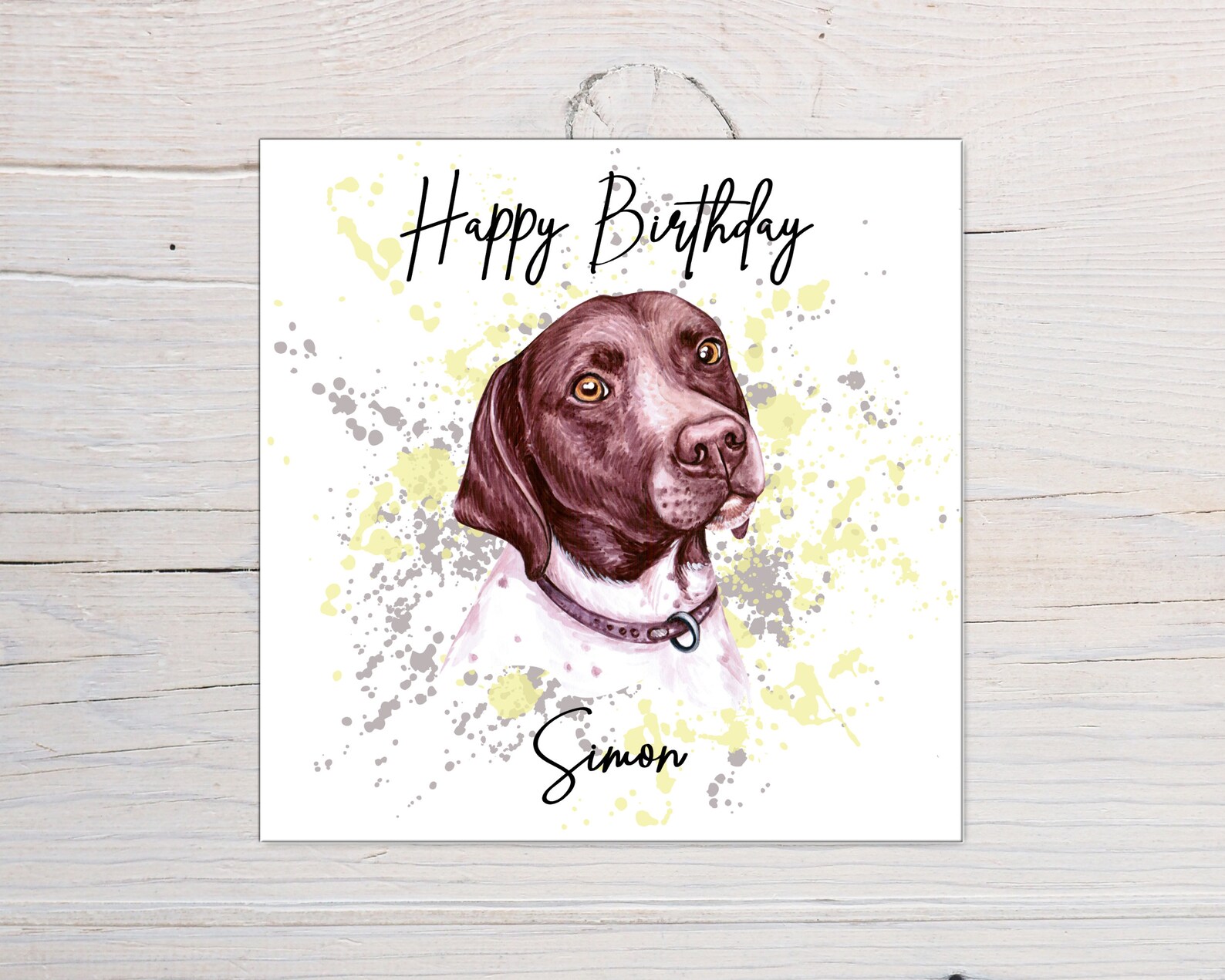 Personalised Pointer Dog Birthday Card Dog Breed greeting Etsy
