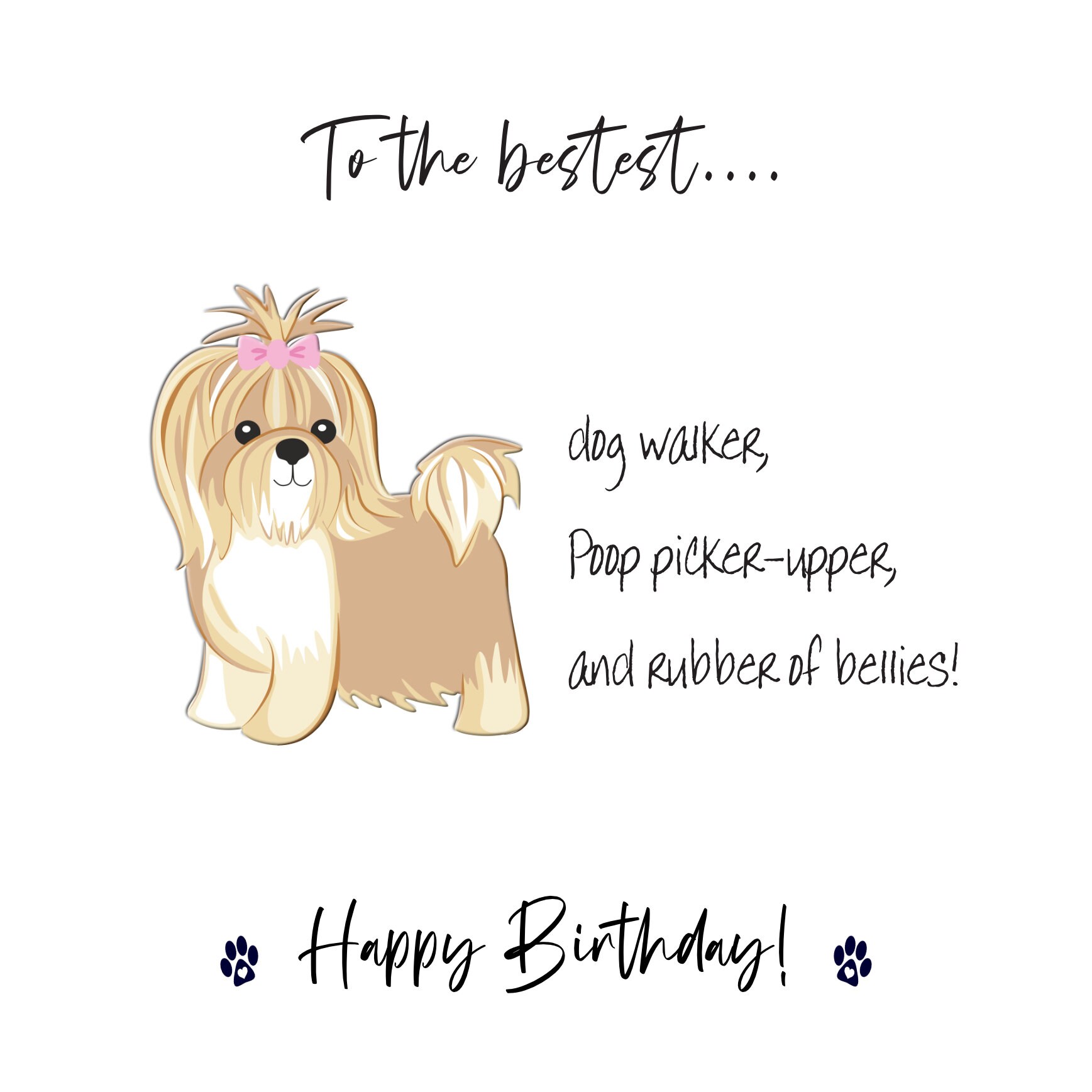 Funny Birthday Card From the Dog Bestest Dog Dad Mum Card Etsy UK