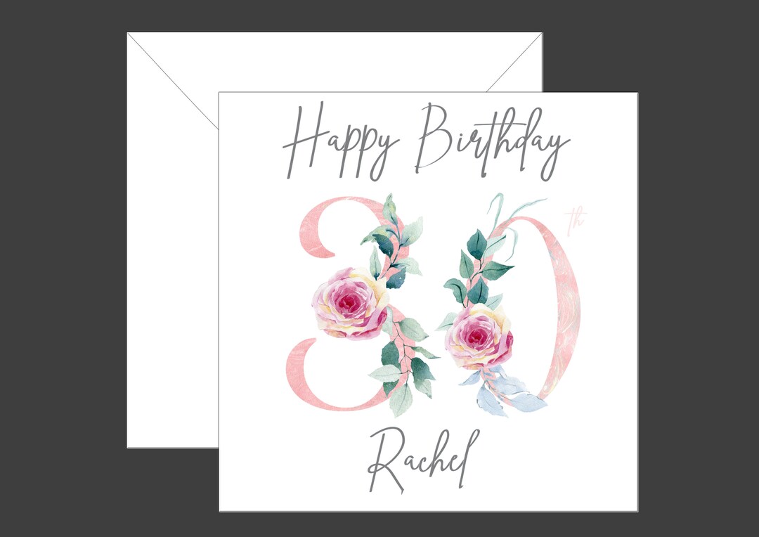 Personalised 30th Birthday Card Son Daughter Nephew Niece - Etsy
