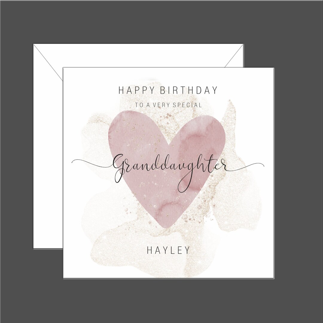 Special Granddaughter Birthday Cards