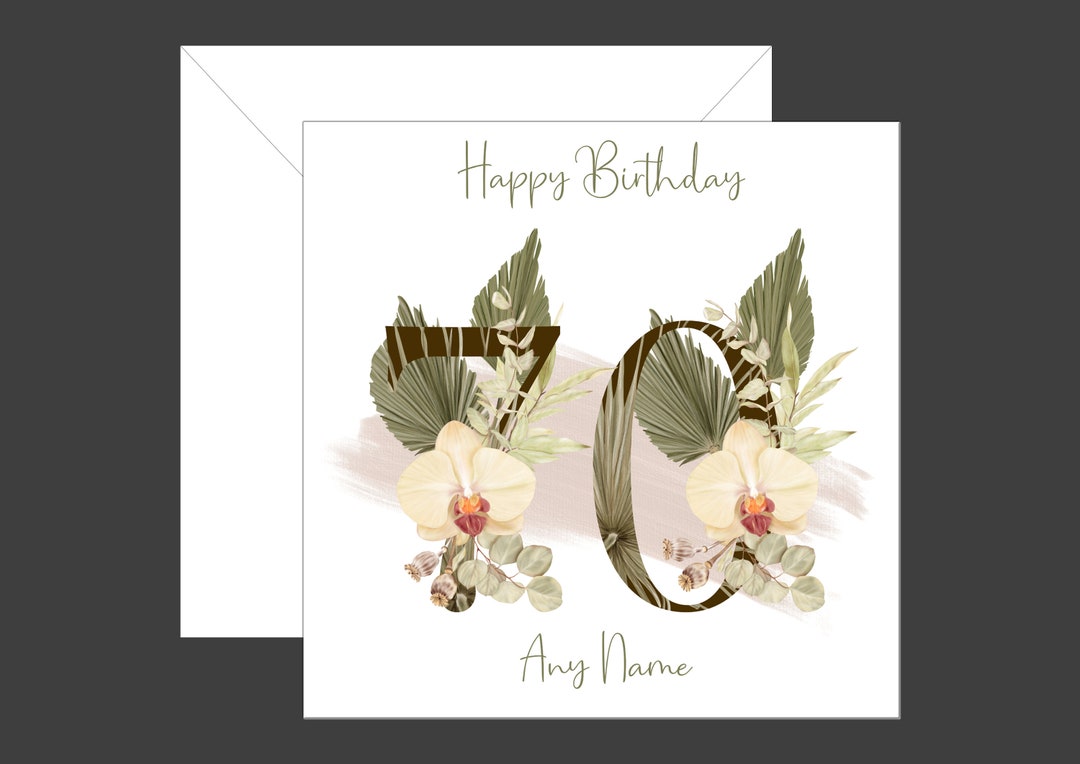 70th Birthday Card, Personalised , Milestone Card 70, Seventy - Etsy UK