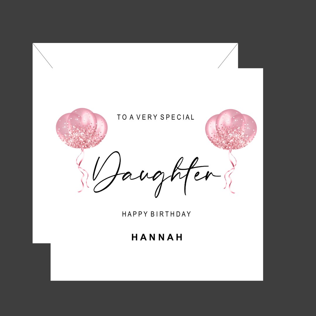 Personalised Birthday Card Daughter Granddaughter Niece Sister