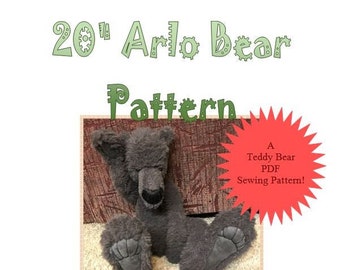 Arlo 20” Artist Bear Sewing Pattern Instant PDF ePattern Download Only EASY INTERMEDIATE Skill Level