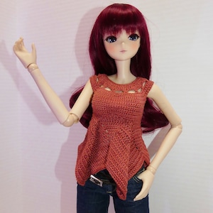 Crochet Pattern Smart Doll Pointed Kerchief Top Instant PDF Download Only EASY Skill Level