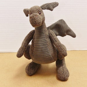 Sewing Pattern Scribbles Dragon PDF for 8.75” Plush Dragon Instant ePattern Download! INTERMEDIATE Skill Level